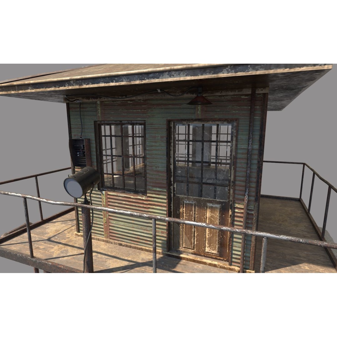 Old Prison Gate 3D Model – Realistic Architectural Asset, FBX - View 12