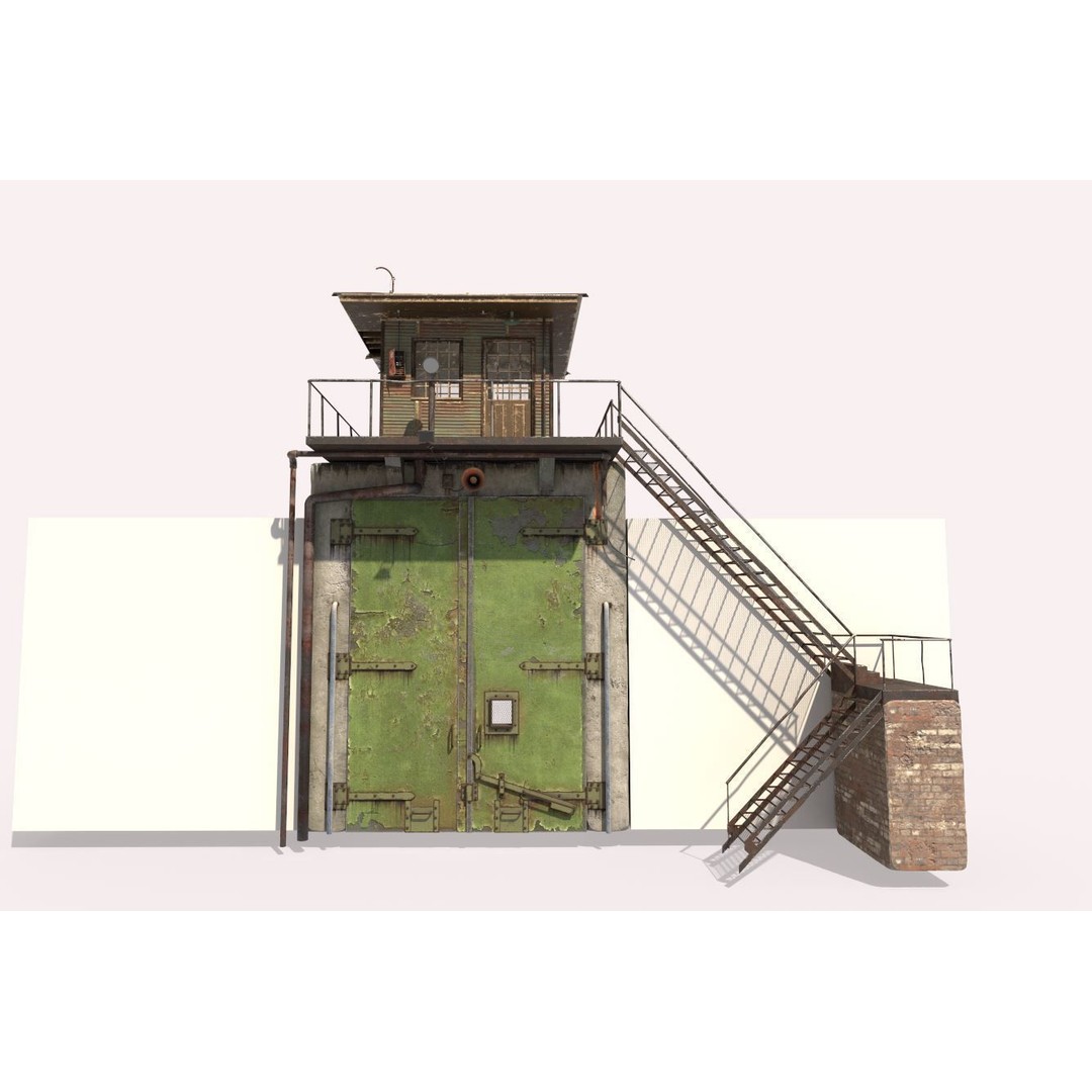 Old Prison Gate 3D Model – Realistic Architectural Asset, FBX - View 17