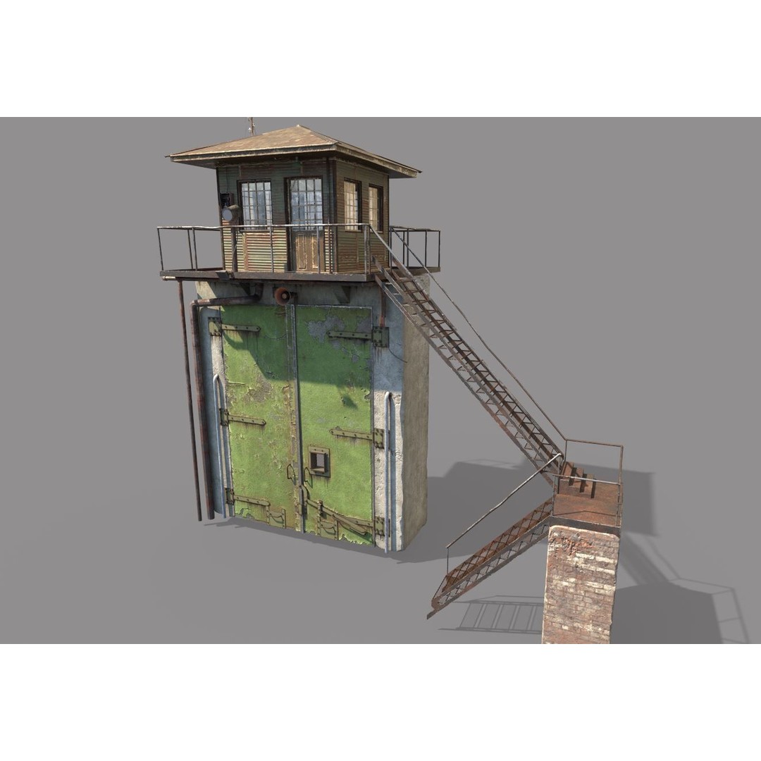 Old Prison Gate 3D Model – Realistic Architectural Asset, FBX - View 18