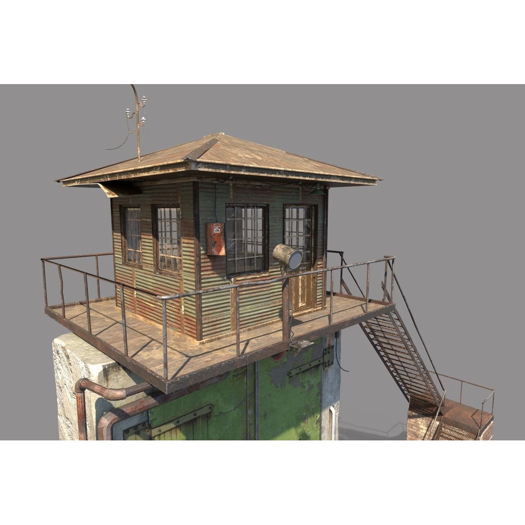 Old Prison Gate 3D Model – Realistic Architectural Asset, FBX - View 19