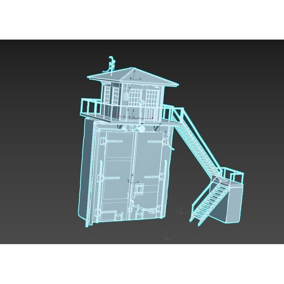 Old Prison Gate 3D Model – Realistic Architectural Asset, FBX - View 20