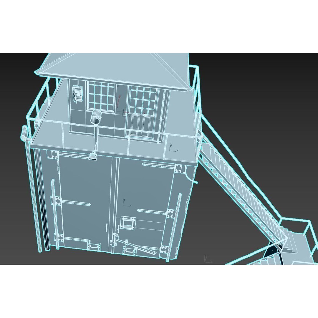 Old Prison Gate 3D Model – Realistic Architectural Asset, FBX - View 21