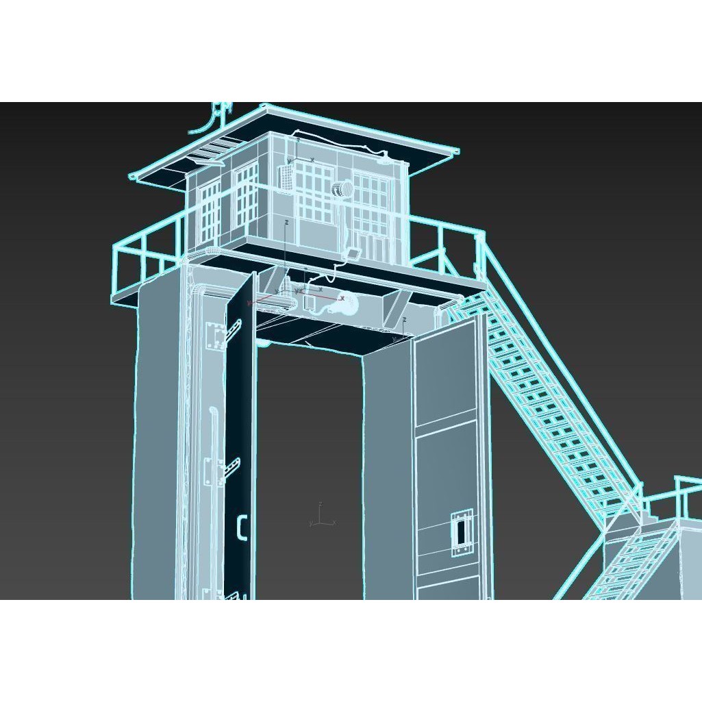 Old Prison Gate 3D Model – Realistic Architectural Asset, FBX - View 26