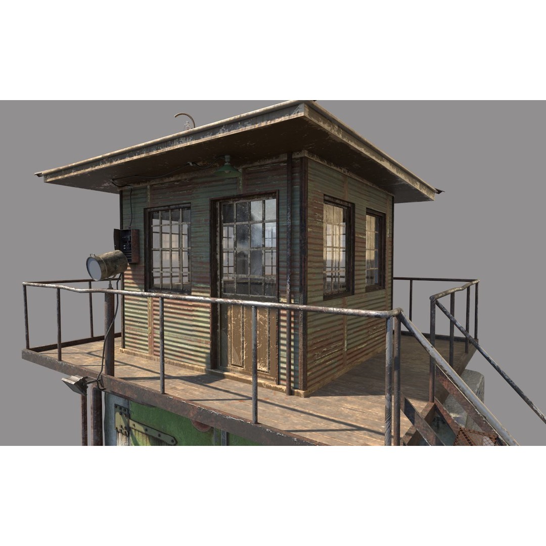 Old Prison Gate 3D Model – Realistic Architectural Asset, FBX - View 5