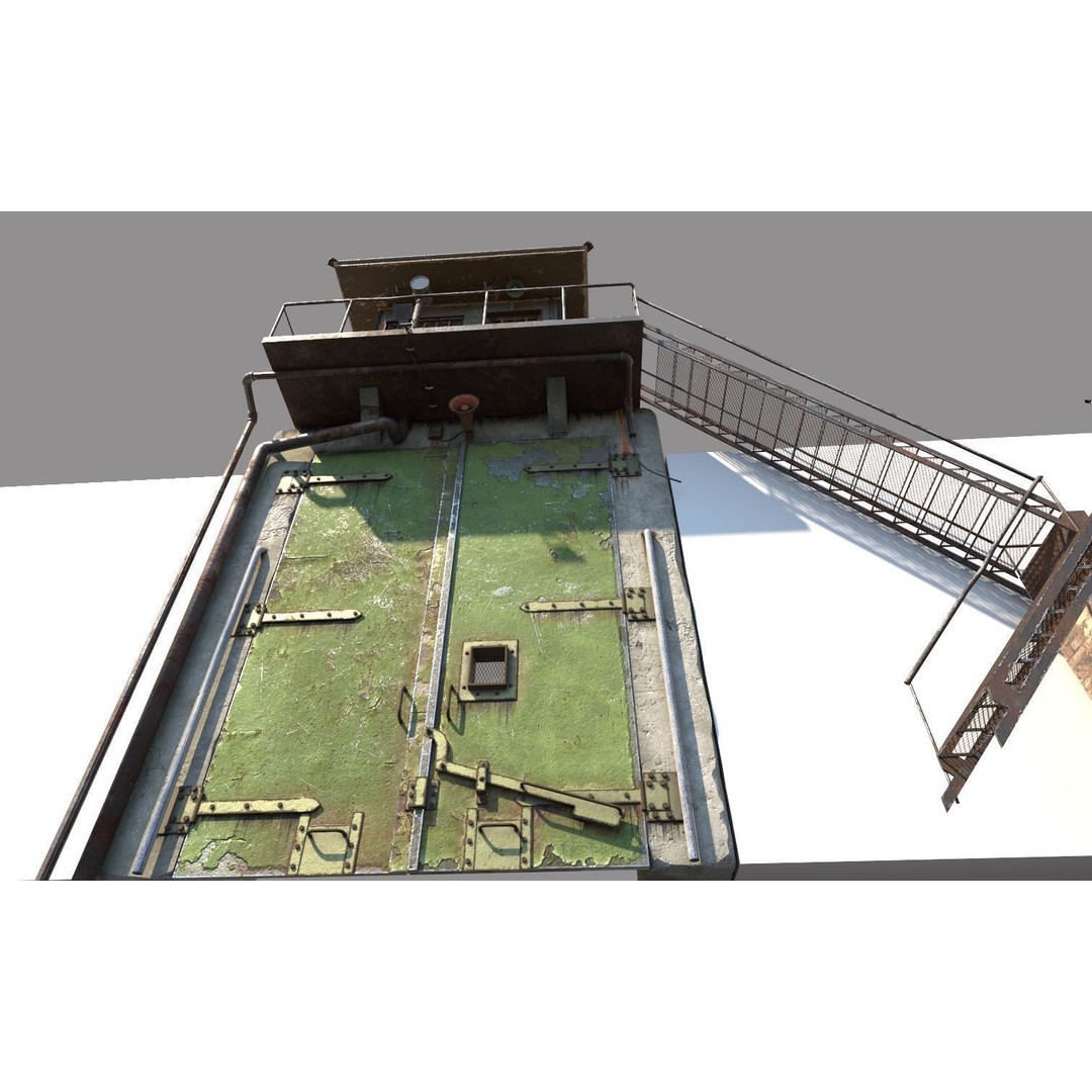 Old Prison Gate 3D Model – Realistic Architectural Asset, FBX - View 6