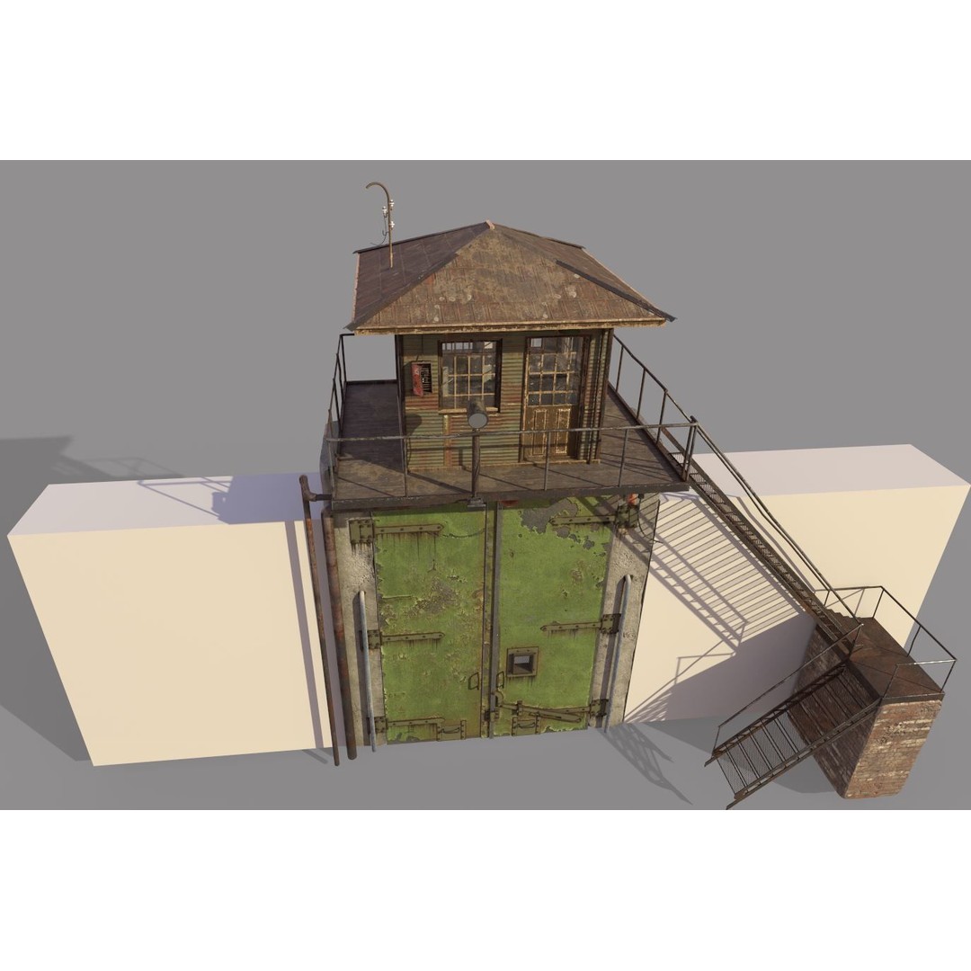 Old Prison Gate 3D Model – Realistic Architectural Asset, FBX - View 7