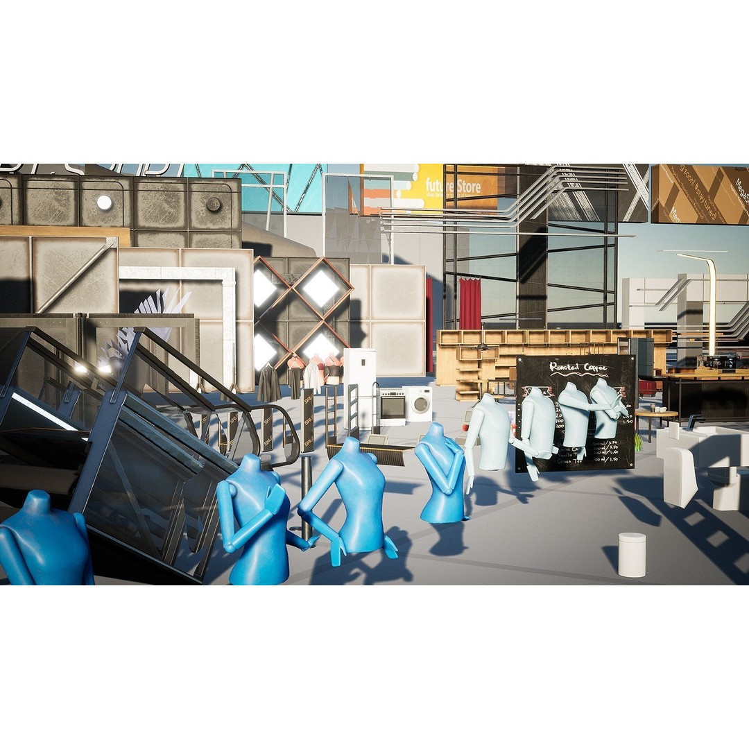 Shopping Mall Environment 3D Model – Low Poly Game Asset, PBR Textures - View 10