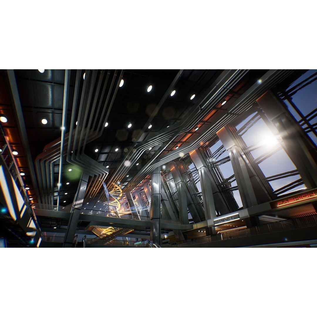 Shopping Mall Environment 3D Model – Low Poly Game Asset, PBR Textures - View 15