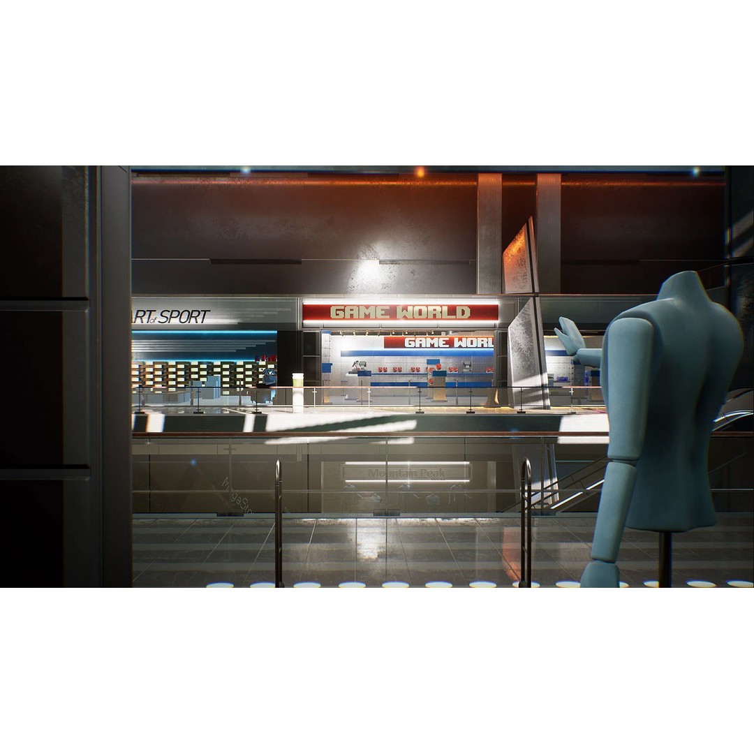 Shopping Mall Environment 3D Model – Low Poly Game Asset, PBR Textures - View 7
