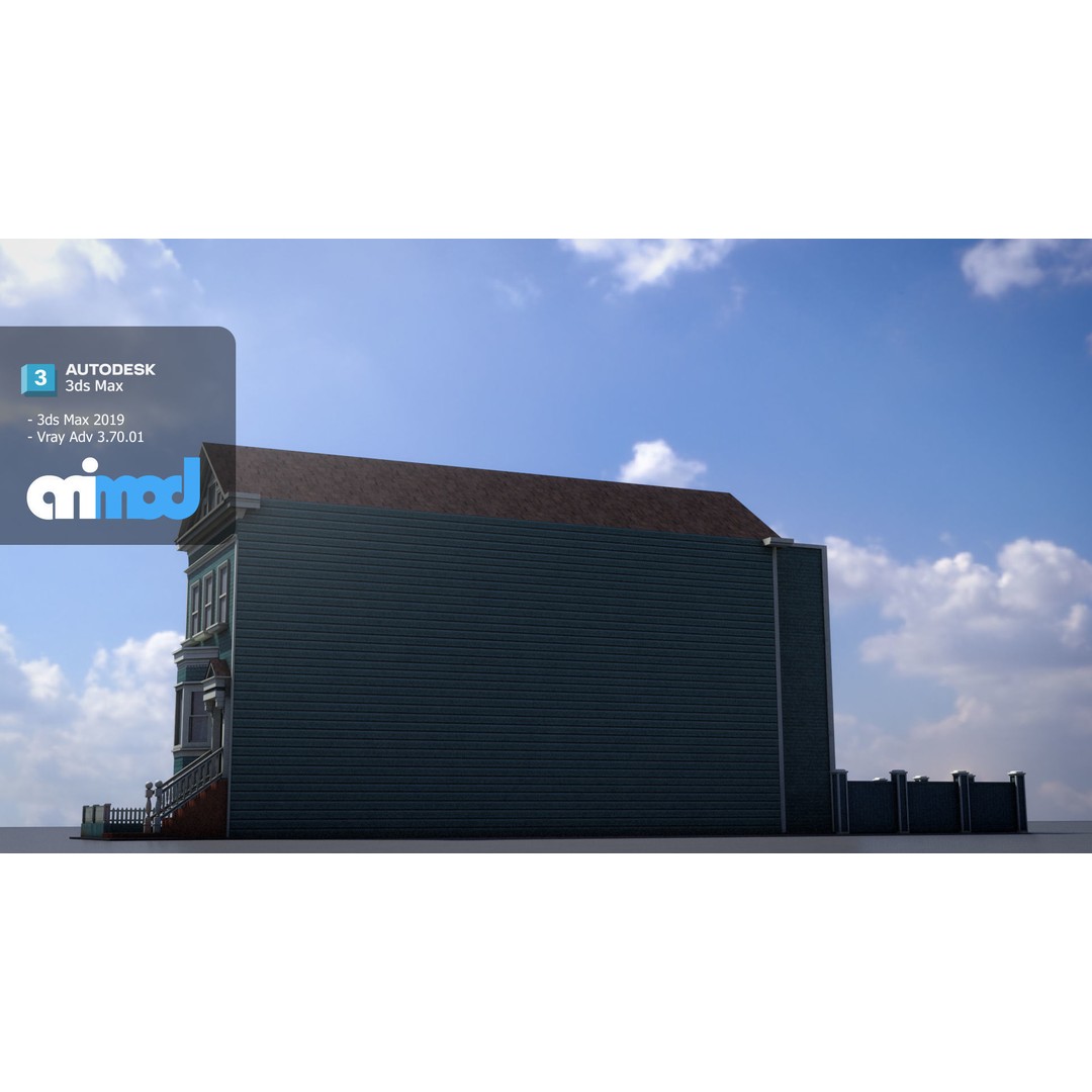 US Apartment Building 3D Model – Architectural Exterior, FBX & Max - View 4