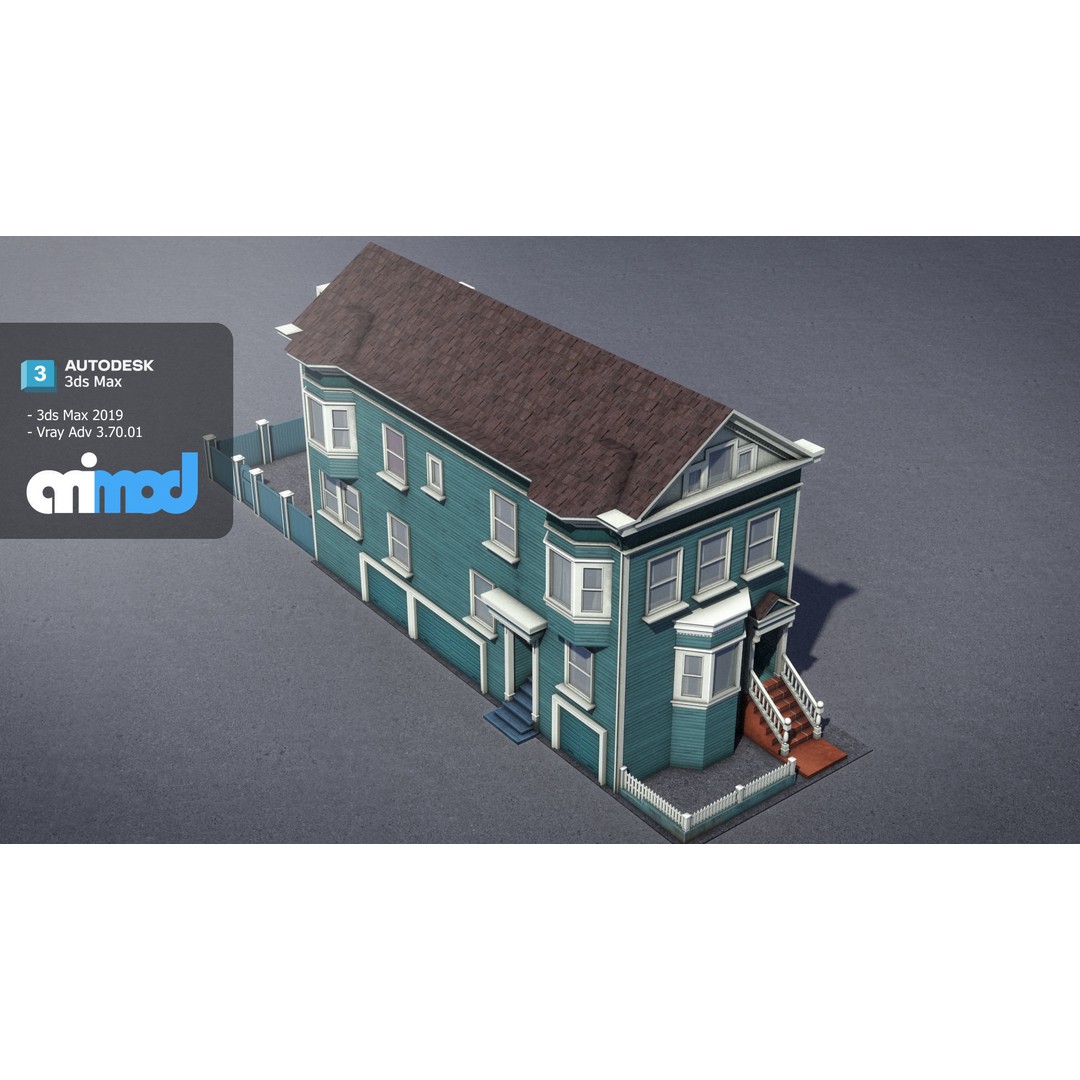 US Apartment Building 3D Model – Architectural Exterior, FBX & Max - View 5