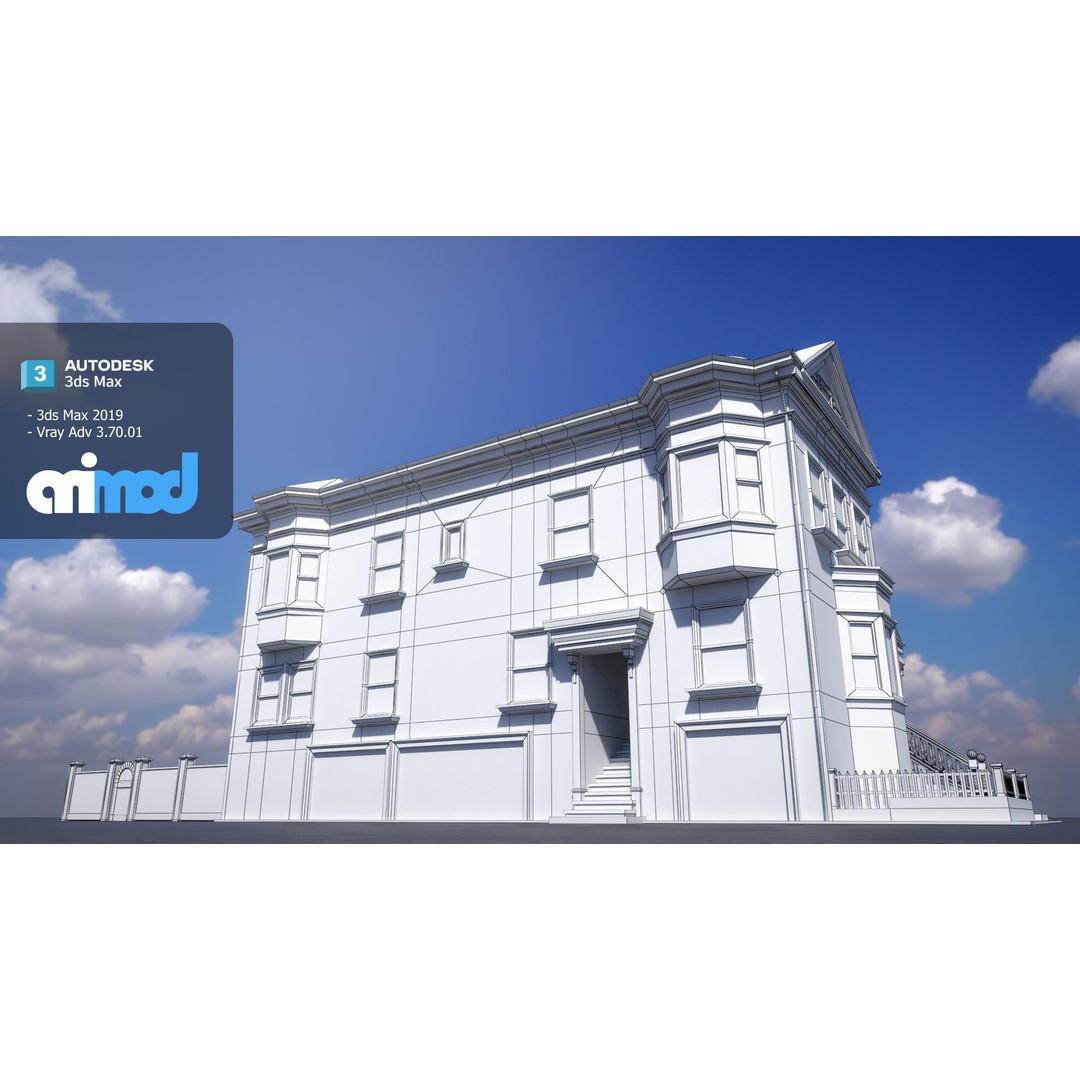 US Apartment Building 3D Model – Architectural Exterior, FBX & Max - View 7