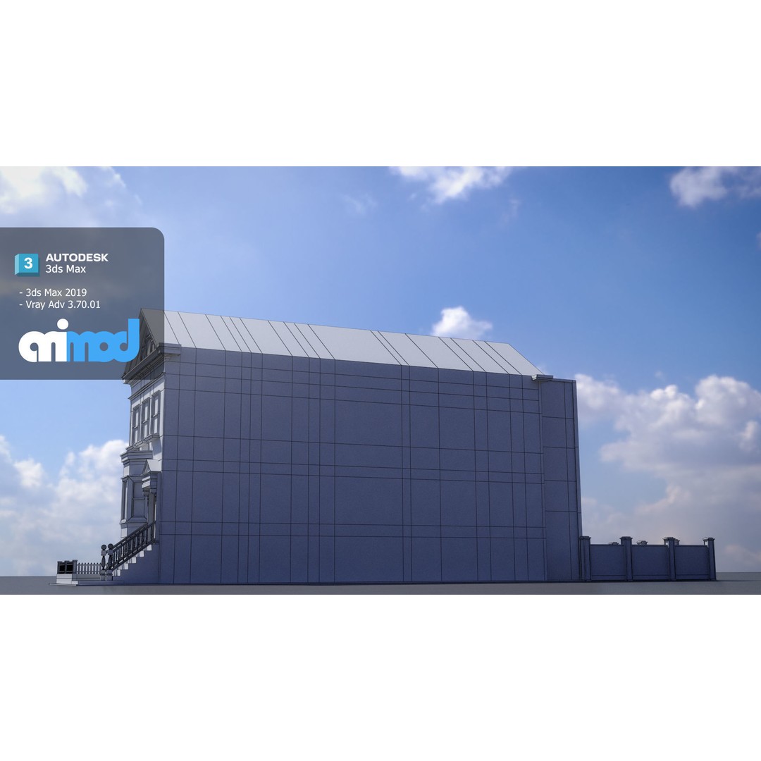 US Apartment Building 3D Model – Architectural Exterior, FBX & Max - View 9