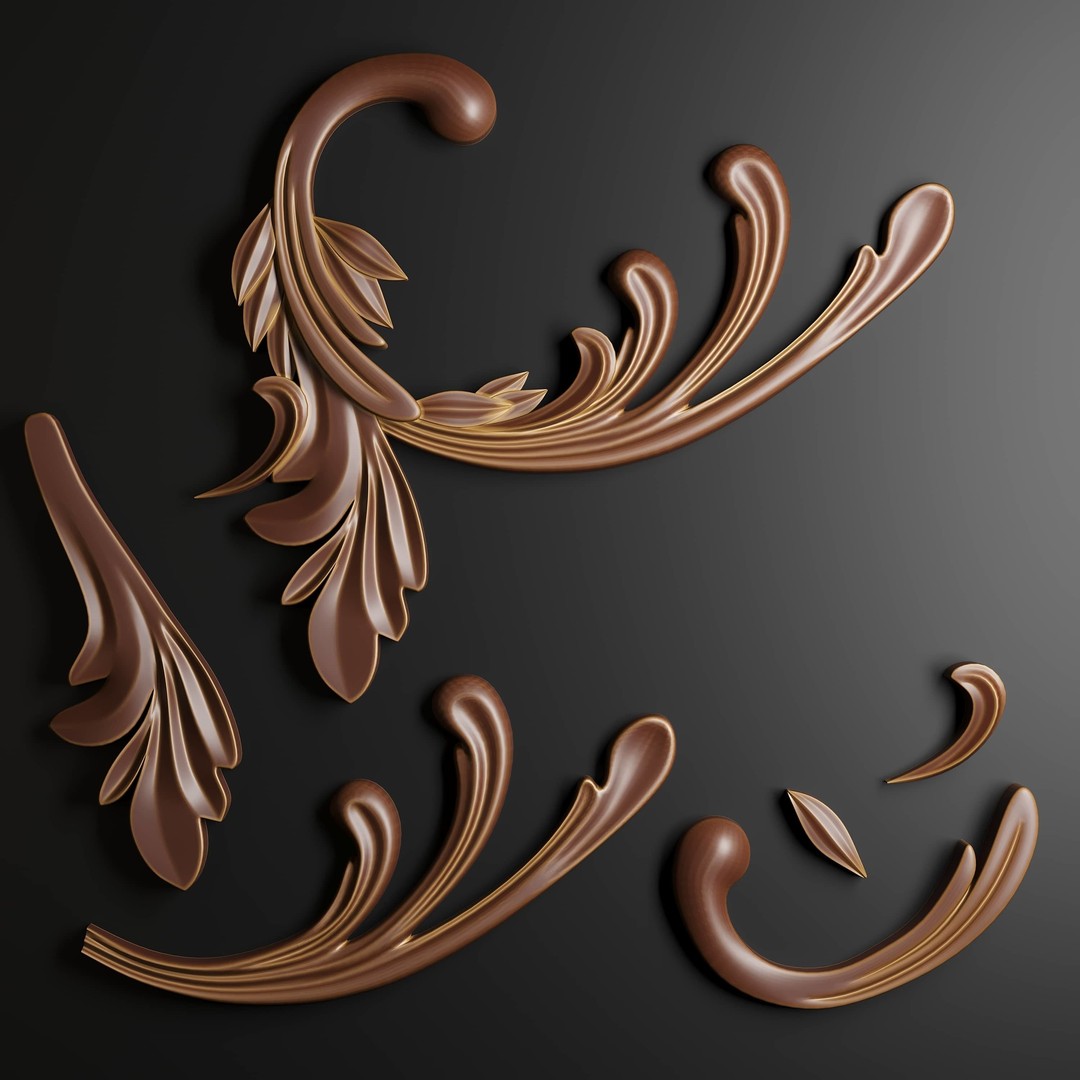 Architectural Ornaments 3D Model – Decorative Elements for Design, FBX, OBJ - View 18