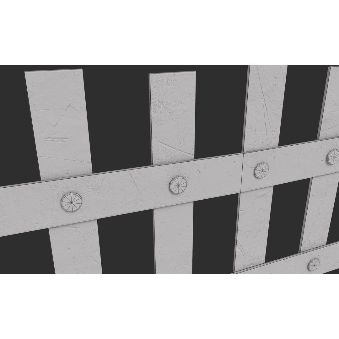 Metal Grid 3D Model – Low Poly Architectural Asset, FBX