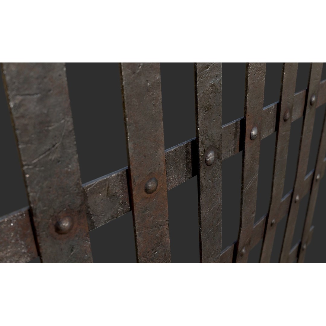 Metal Grid 3D Model – Low Poly Architectural Asset, FBX - View 10