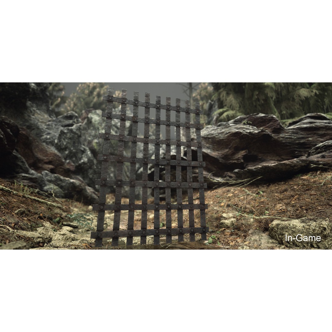 Metal Grid 3D Model – Low Poly Architectural Asset, FBX - View 12
