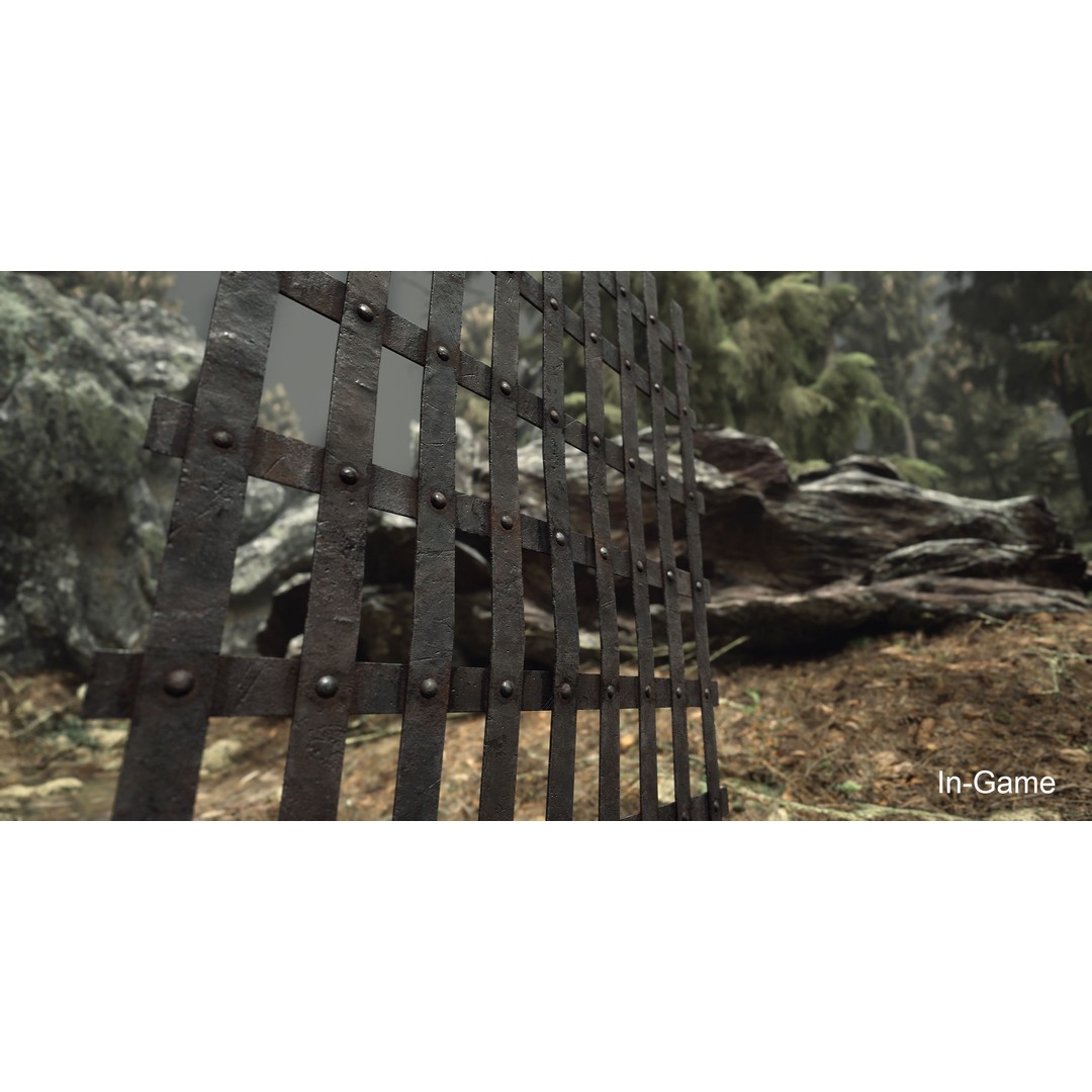 Metal Grid 3D Model – Low Poly Architectural Asset, FBX - View 13
