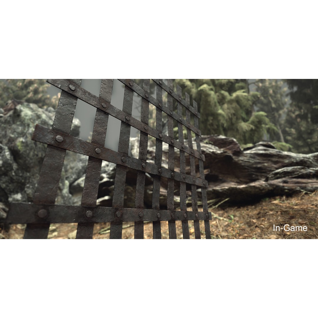 Metal Grid 3D Model – Low Poly Architectural Asset, FBX - View 14