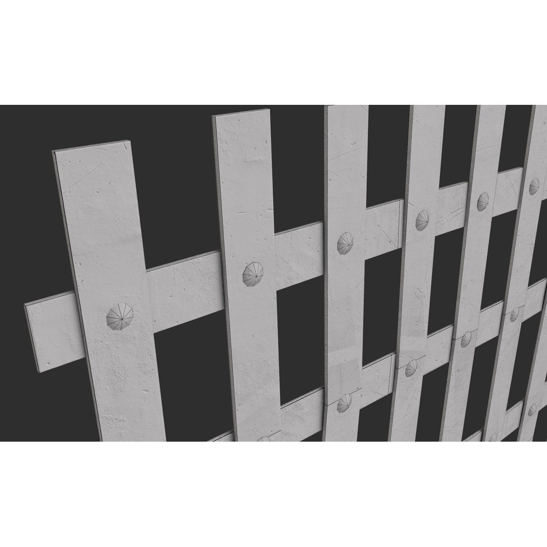 Metal Grid 3D Model – Low Poly Architectural Asset, FBX - View 22