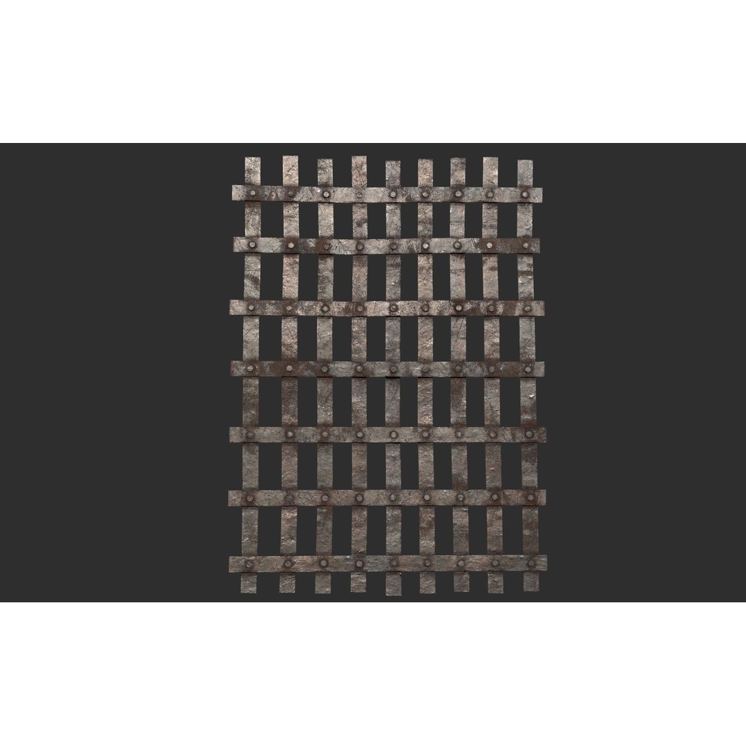 Metal Grid 3D Model – Low Poly Architectural Asset, FBX - View 4
