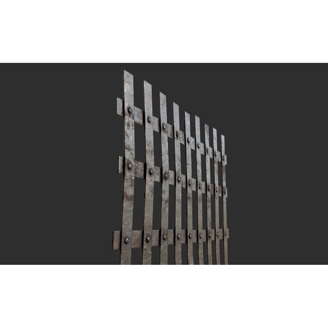 Metal Grid 3D Model – Low Poly Architectural Asset, FBX - View 5