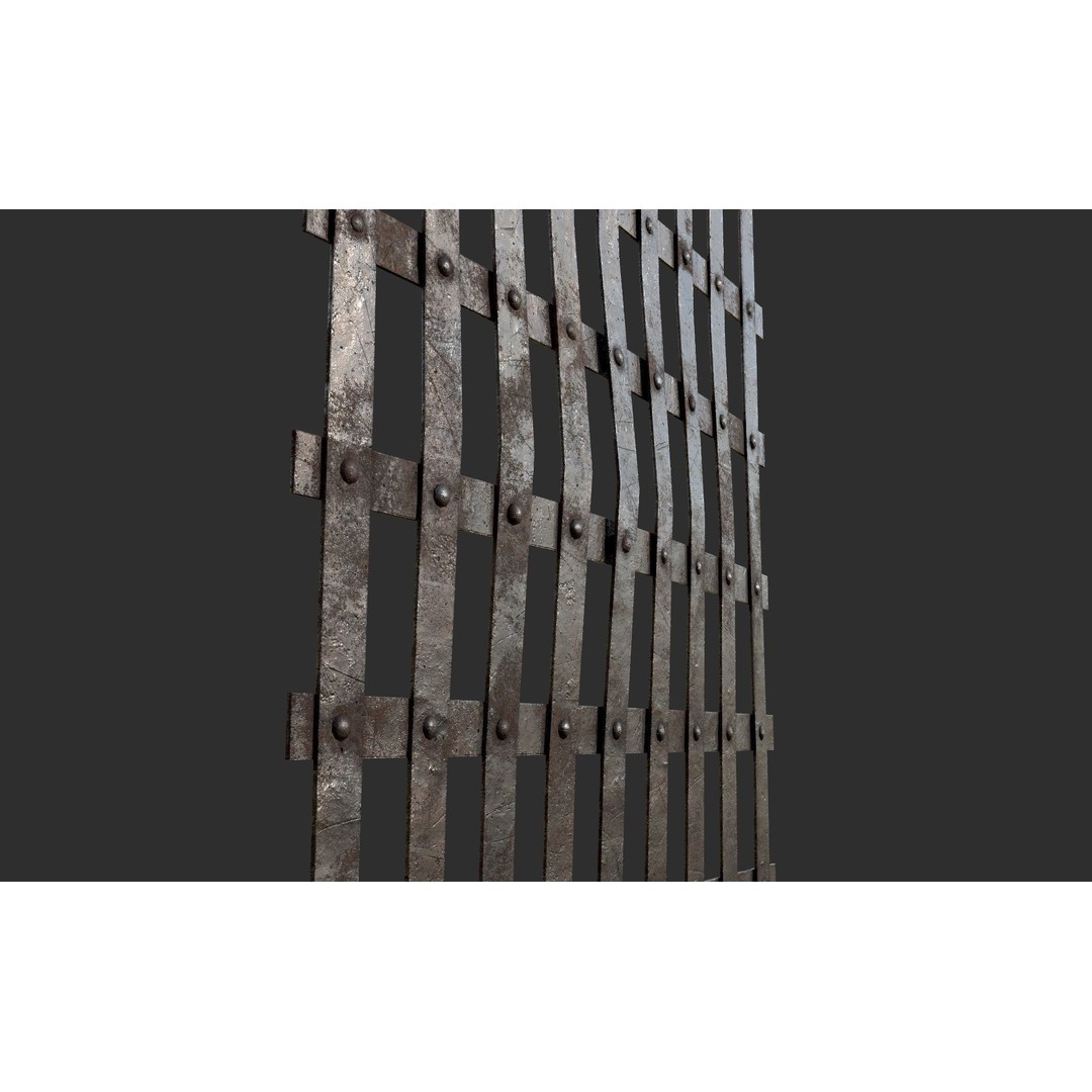 Metal Grid 3D Model – Low Poly Architectural Asset, FBX - View 6