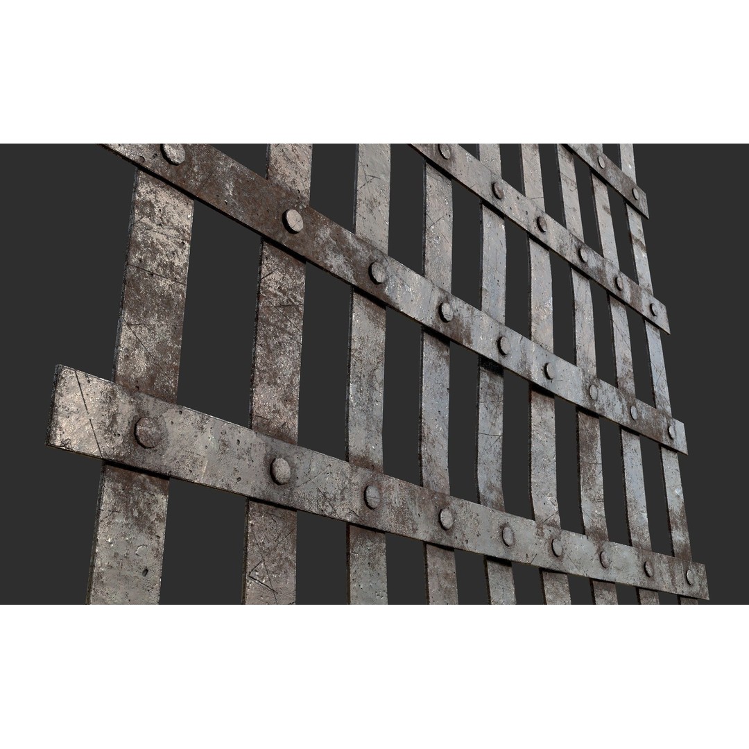Metal Grid 3D Model – Low Poly Architectural Asset, FBX - View 7