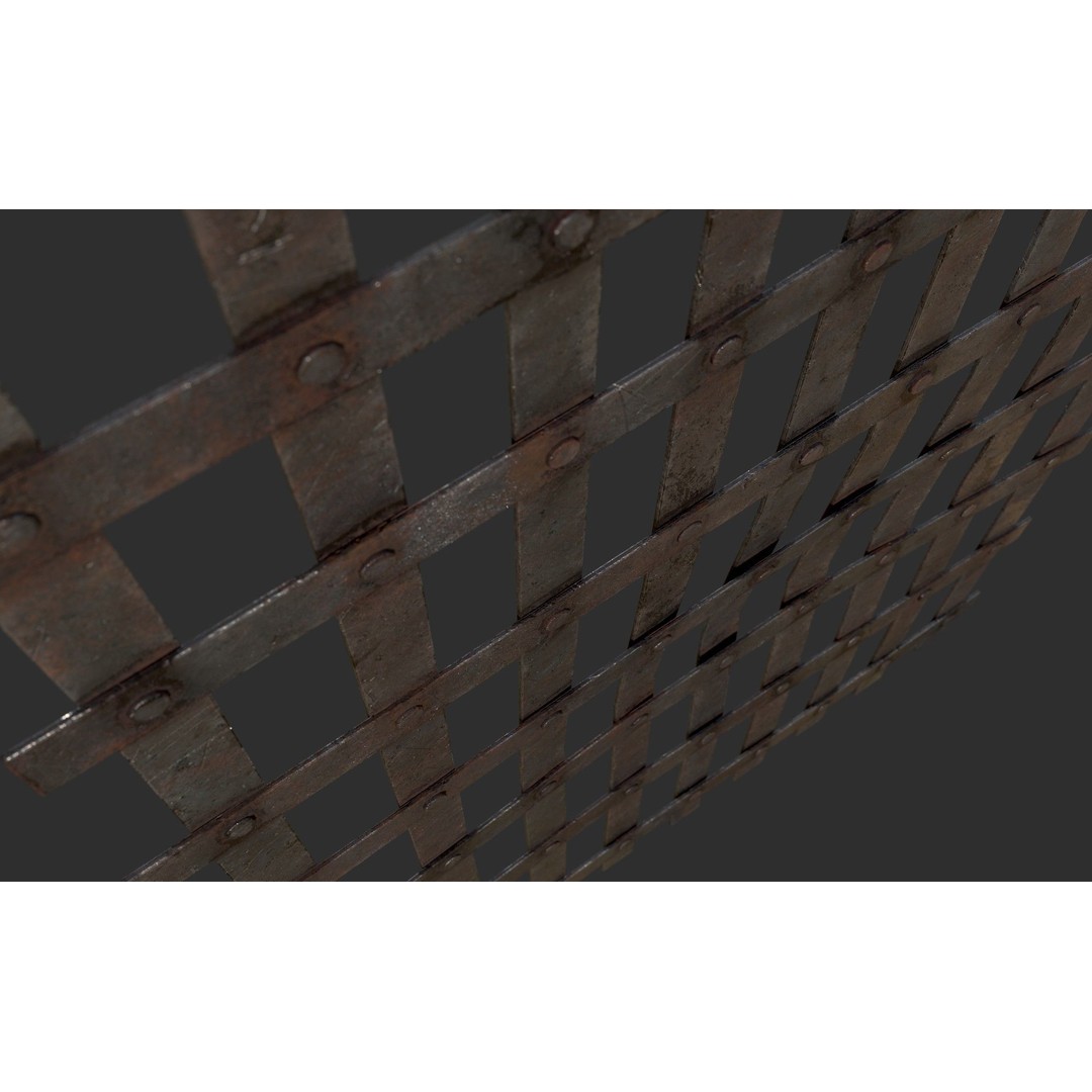 Metal Grid 3D Model – Low Poly Architectural Asset, FBX - View 8