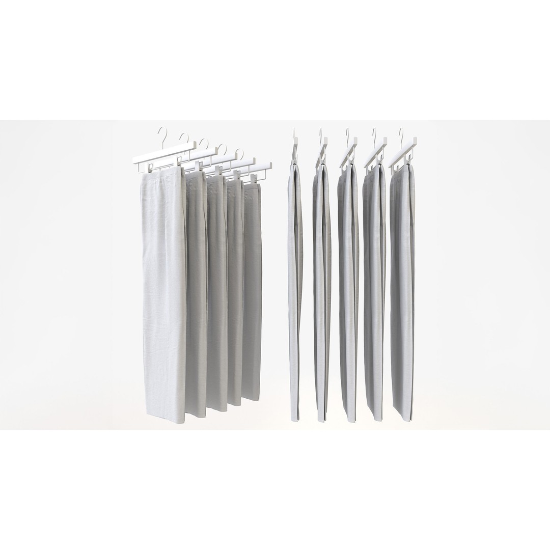 Casual Womens Clothing 3D Model Set – Hanging & Folded Garments, FBX/Blender - View 10