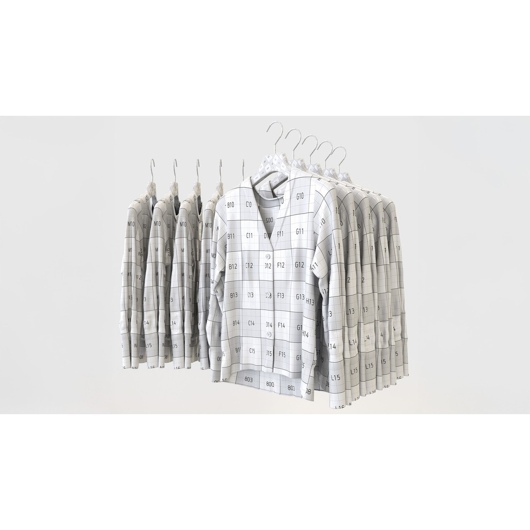 Casual Womens Clothing 3D Model Set – Hanging & Folded Garments, FBX/Blender - View 18