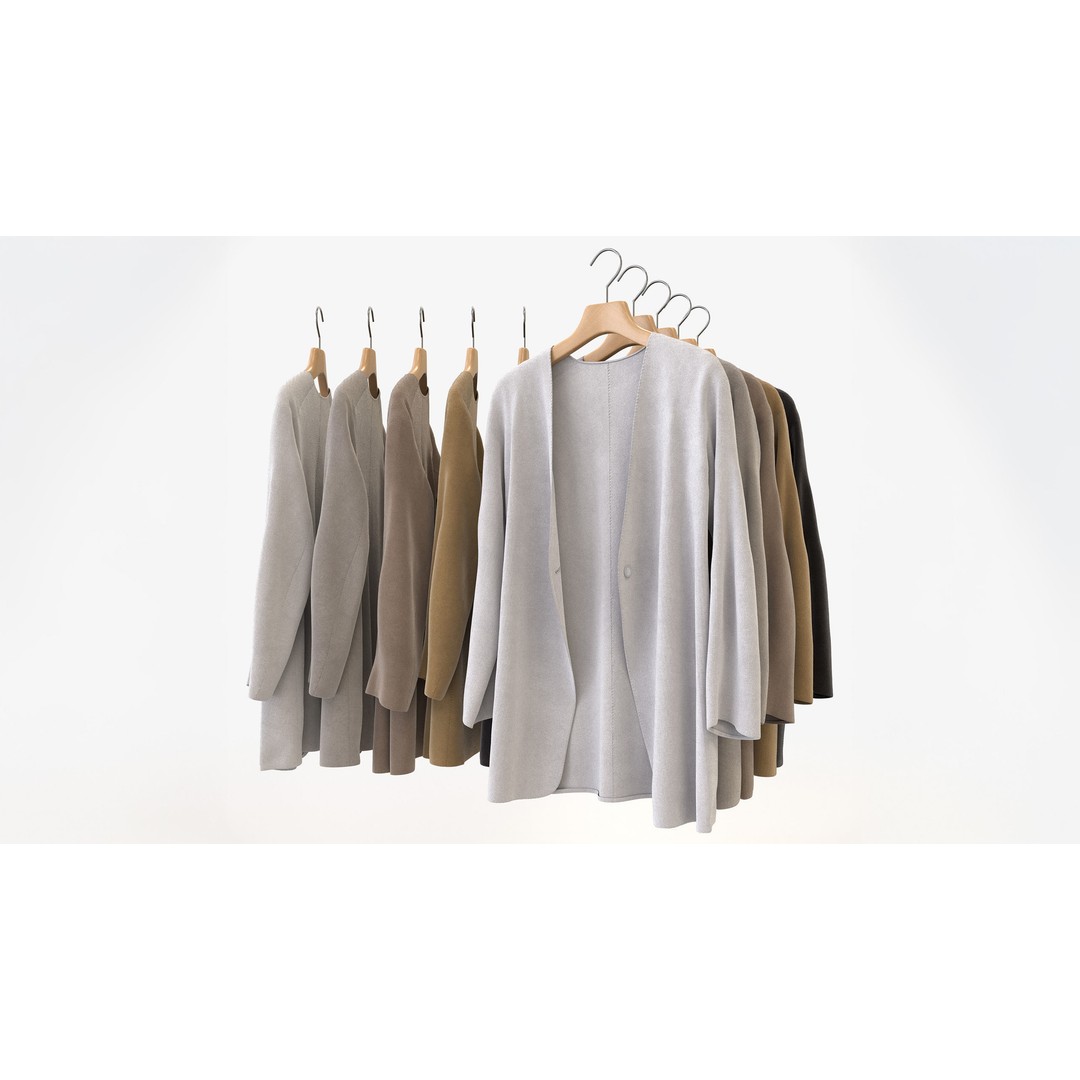 Casual Womens Clothing 3D Model Set – Hanging & Folded Garments, FBX/Blender - View 19
