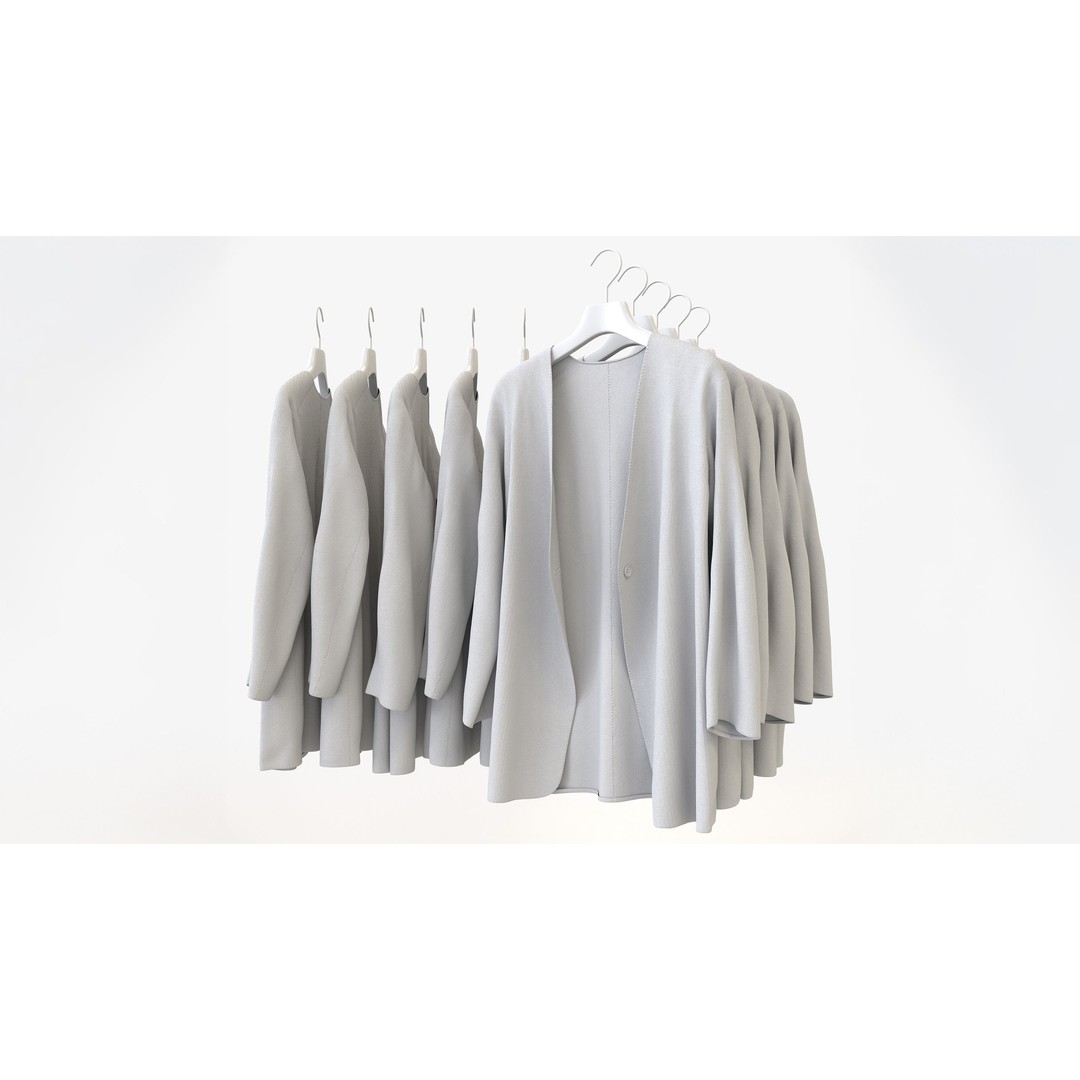 Casual Womens Clothing 3D Model Set – Hanging & Folded Garments, FBX/Blender - View 20