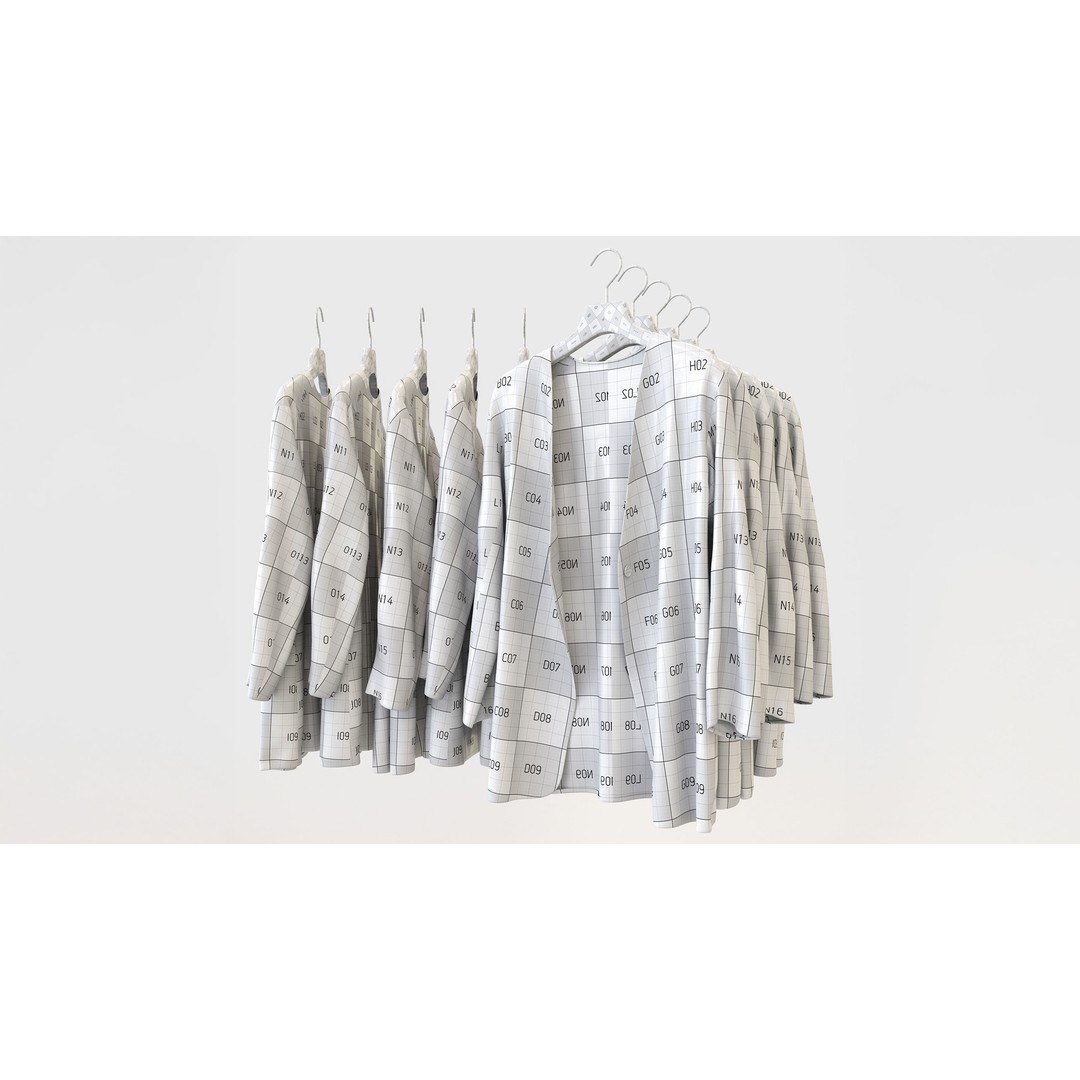 Casual Womens Clothing 3D Model Set – Hanging & Folded Garments, FBX/Blender - View 22