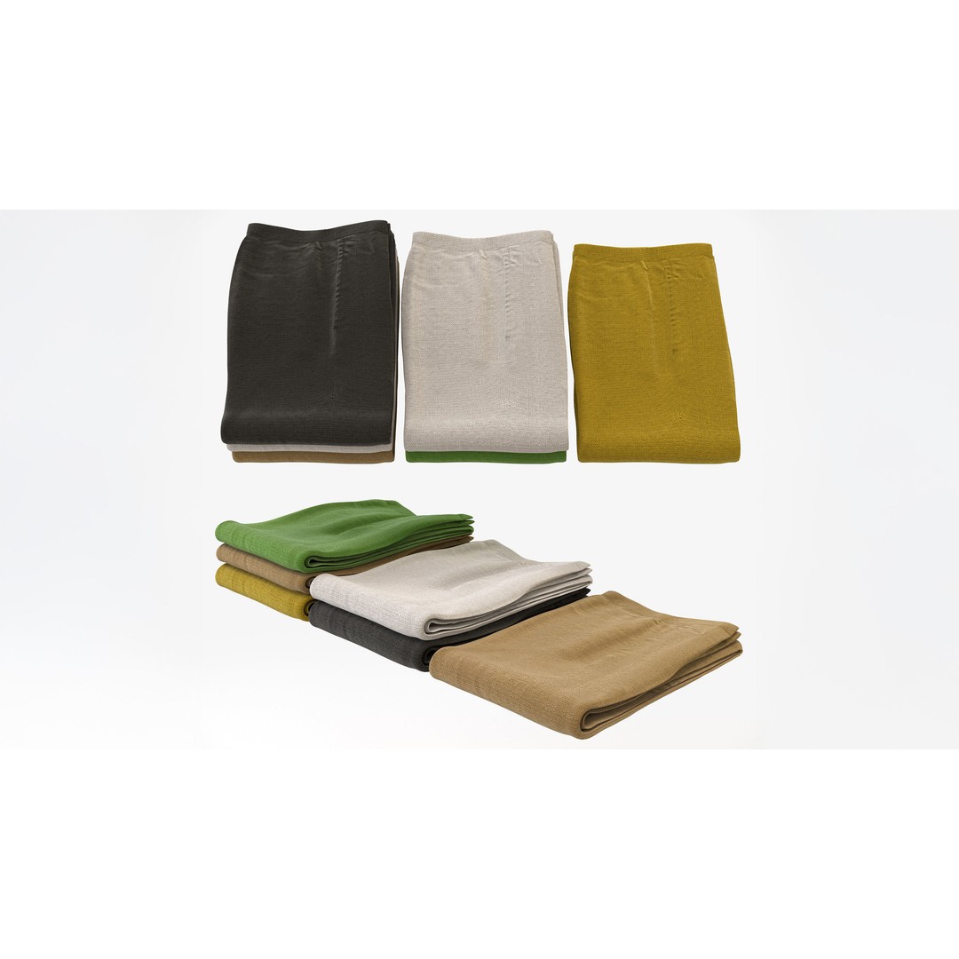 Casual Womens Clothing 3D Model Set – Hanging & Folded Garments, FBX/Blender - View 23