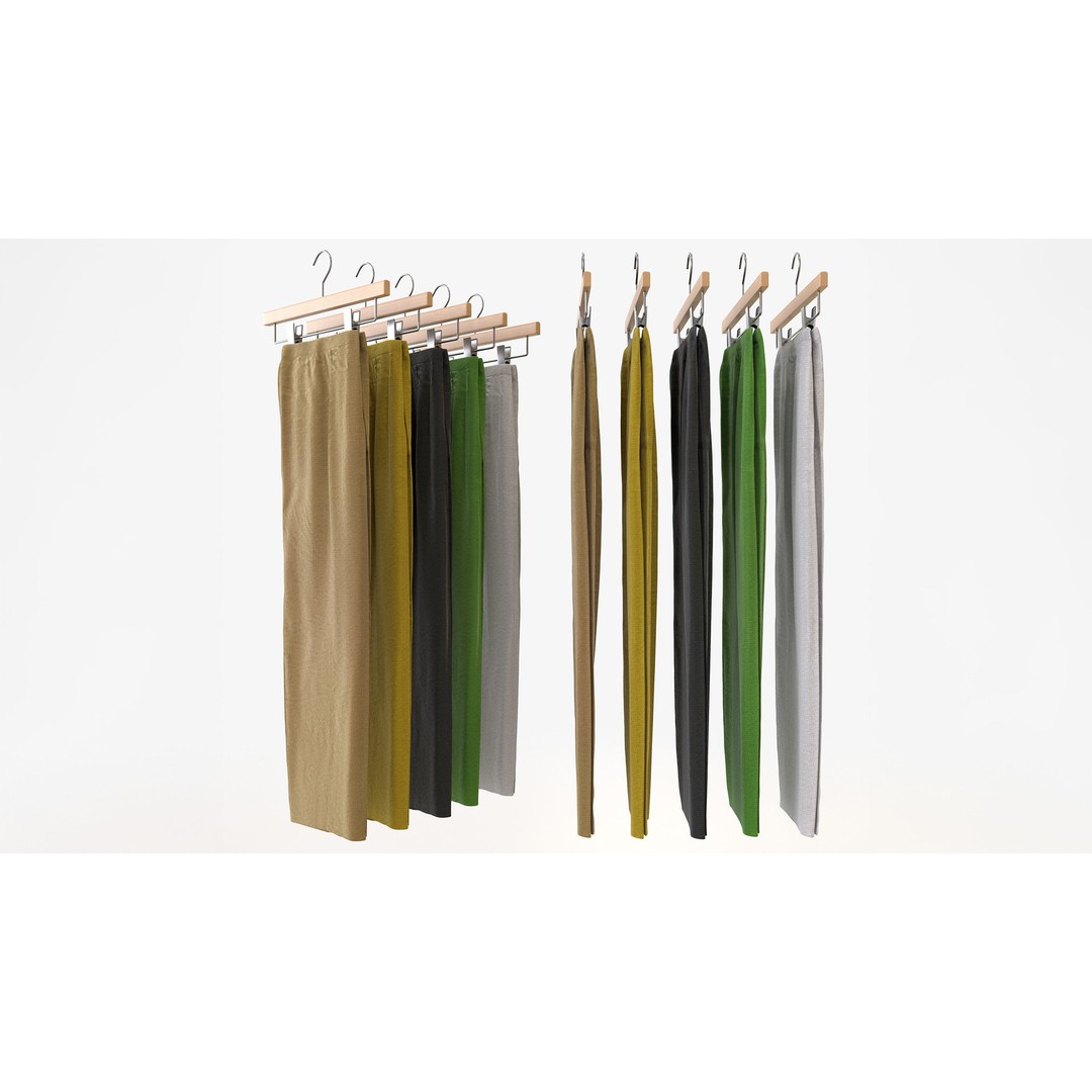 Casual Womens Clothing 3D Model Set – Hanging & Folded Garments, FBX/Blender - View 9