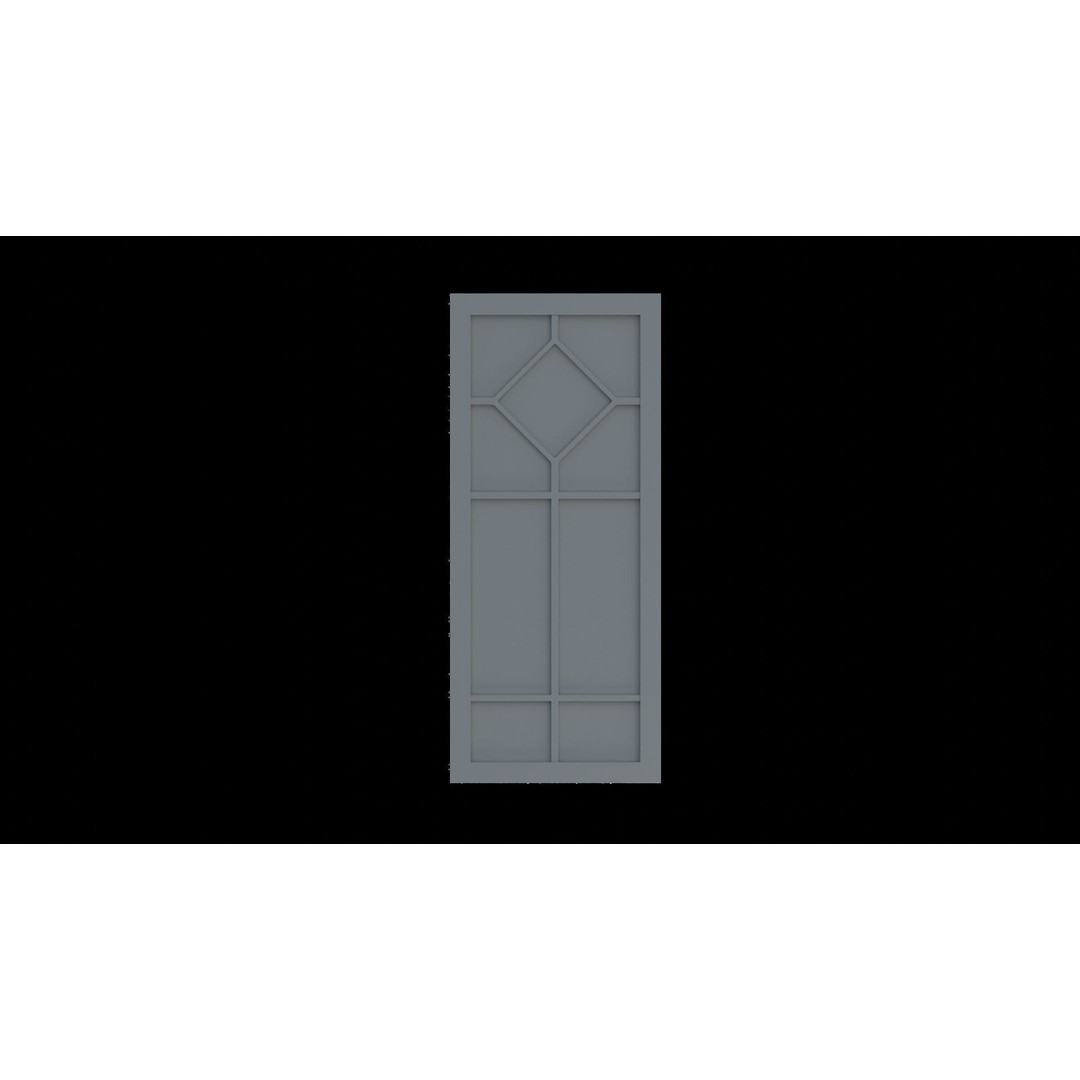 Gothic Windows 3D Model – Low Poly Architectural Asset, FBX, OBJ - View 12