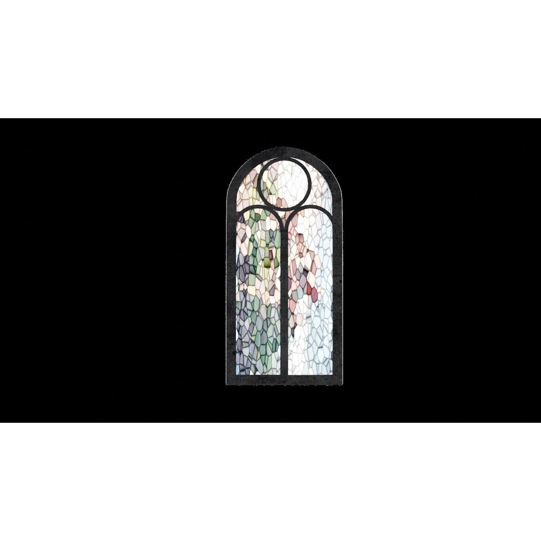 Gothic Windows 3D Model – Low Poly Architectural Asset, FBX, OBJ - View 32