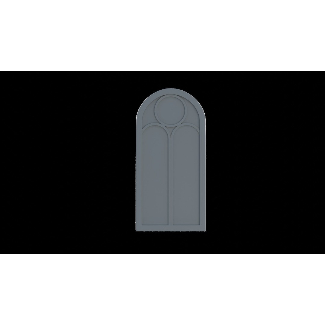 Gothic Windows 3D Model – Low Poly Architectural Asset, FBX, OBJ - View 33