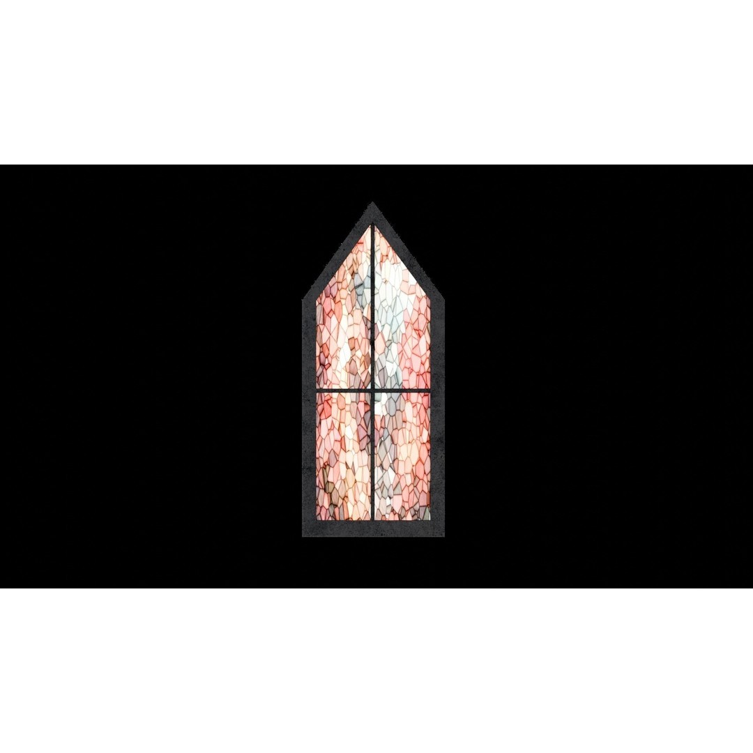 Gothic Windows 3D Model – Low Poly Architectural Asset, FBX, OBJ - View 35
