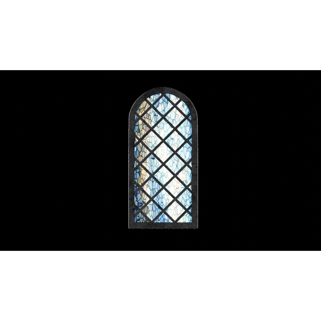 Gothic Windows 3D Model – Low Poly Architectural Asset, FBX, OBJ - View 38
