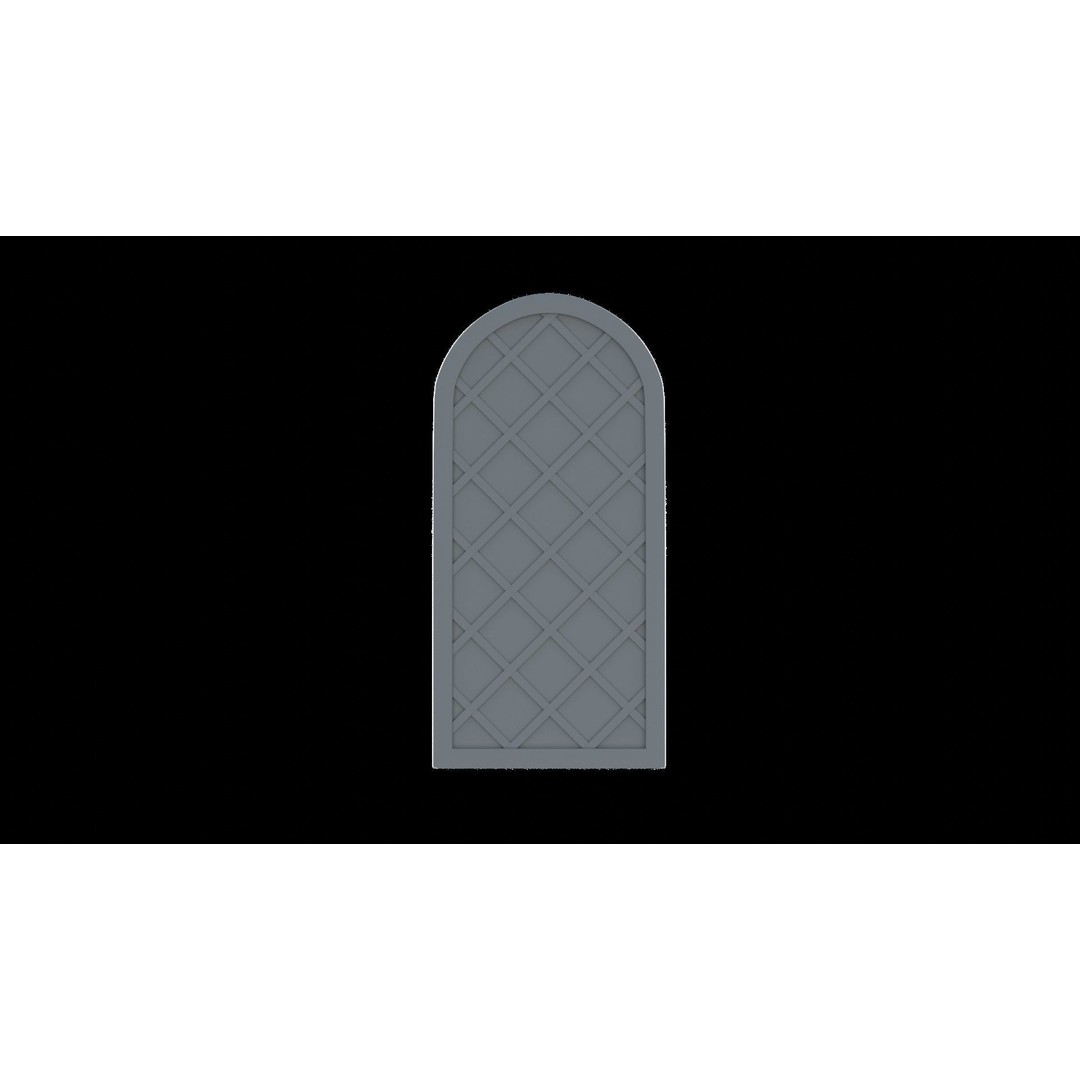 Gothic Windows 3D Model – Low Poly Architectural Asset, FBX, OBJ - View 39