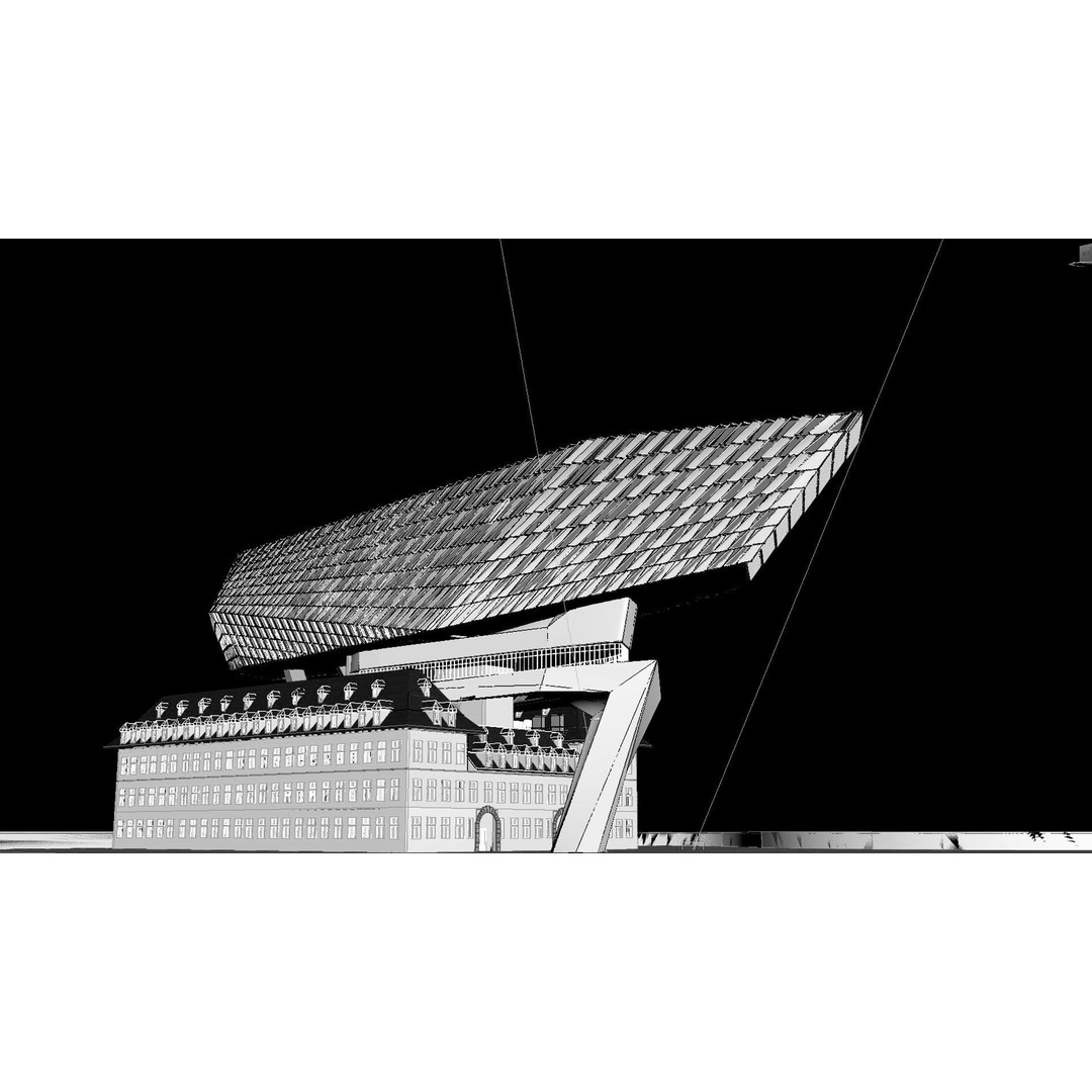 Antwerp Port House 3D Model – Architectural Design, Revit & Rhino Formats