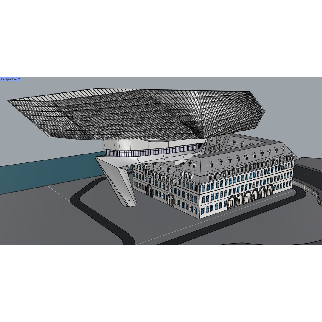 Antwerp Port House 3D Model – Architectural Design, Revit & Rhino Formats - View 10