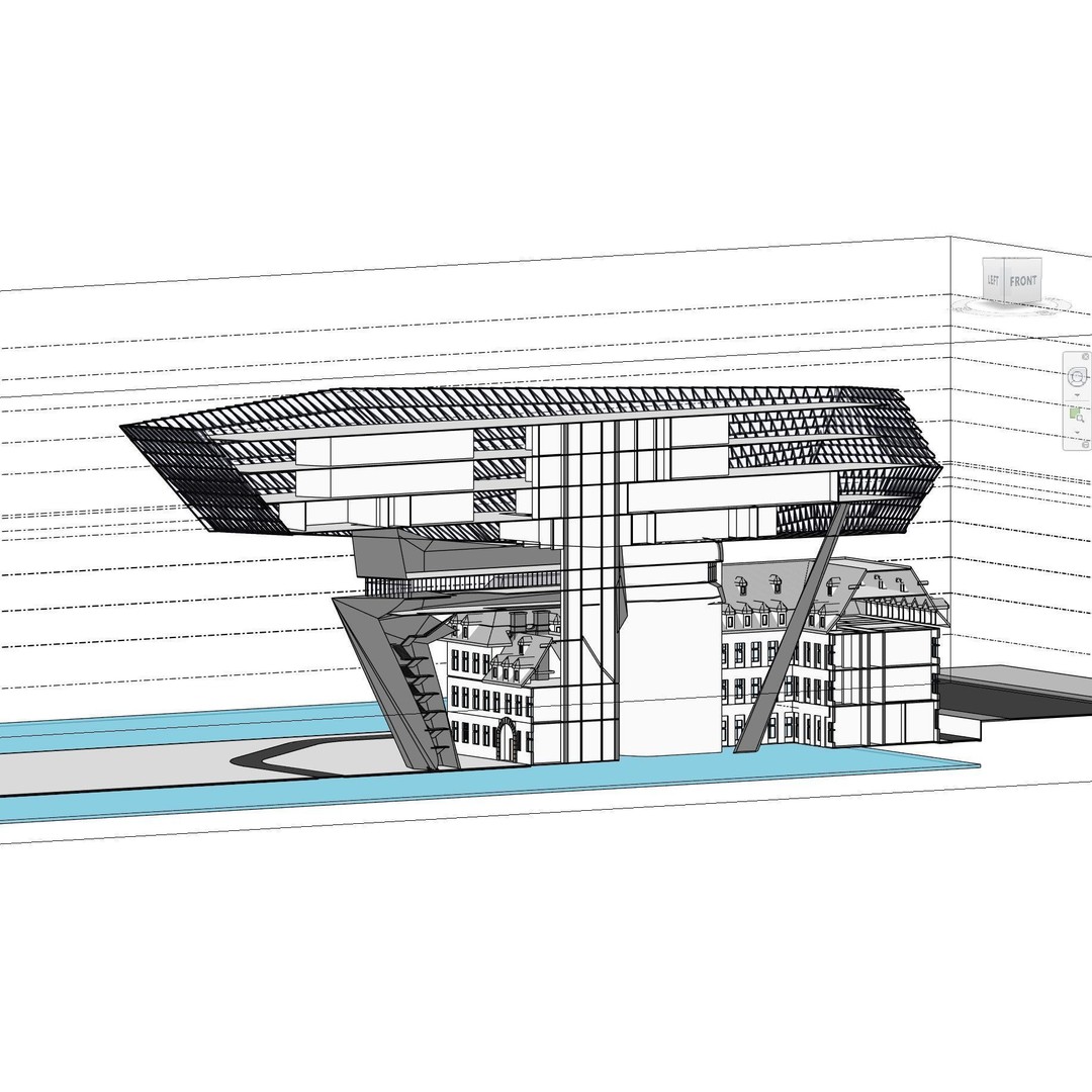 Antwerp Port House 3D Model – Architectural Design, Revit & Rhino Formats - View 11