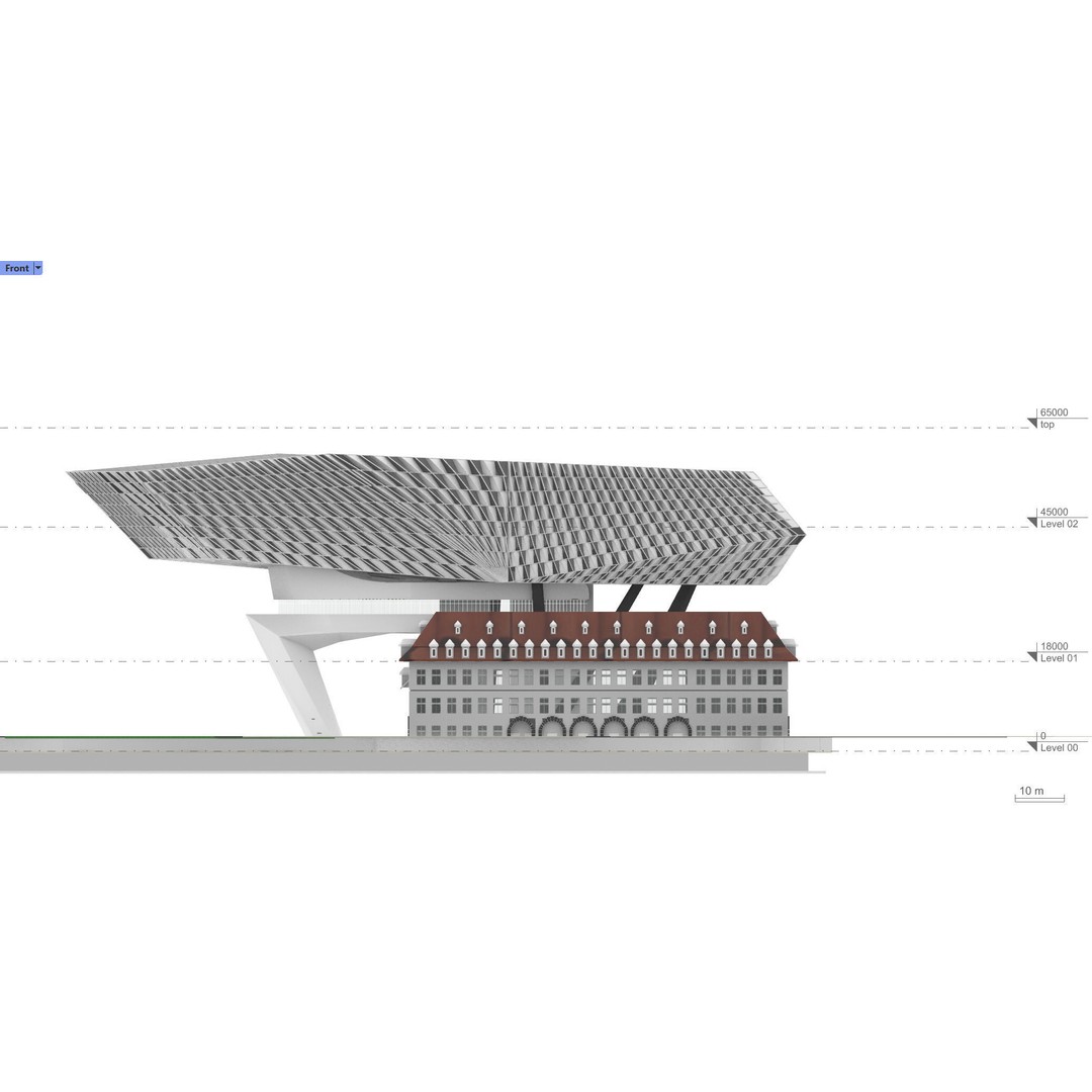 Antwerp Port House 3D Model – Architectural Design, Revit & Rhino Formats - View 12