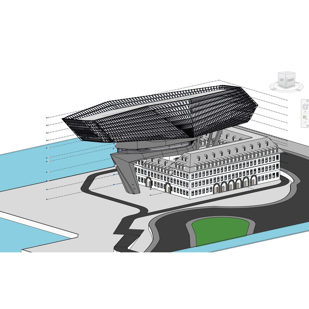 Antwerp Port House 3D Model – Architectural Design, Revit & Rhino Formats - View 7