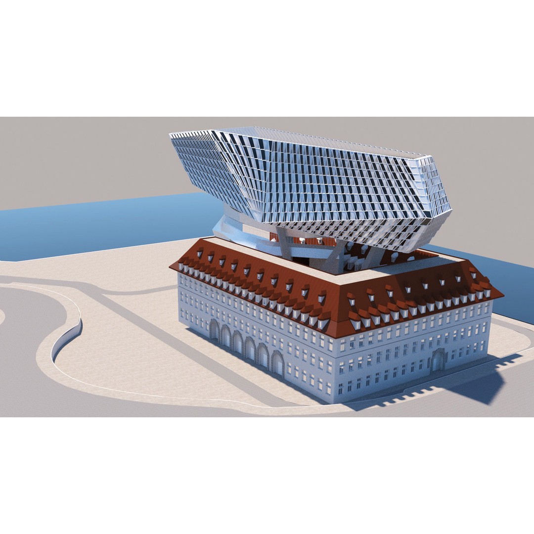 Antwerp Port House 3D Model – Architectural Design, Revit & Rhino Formats - View 8