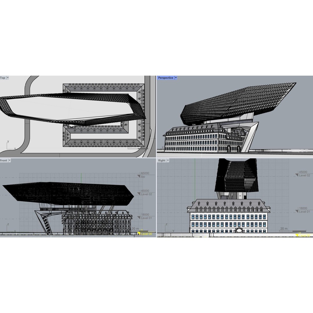 Antwerp Port House 3D Model – Architectural Design, Revit & Rhino Formats - View 9