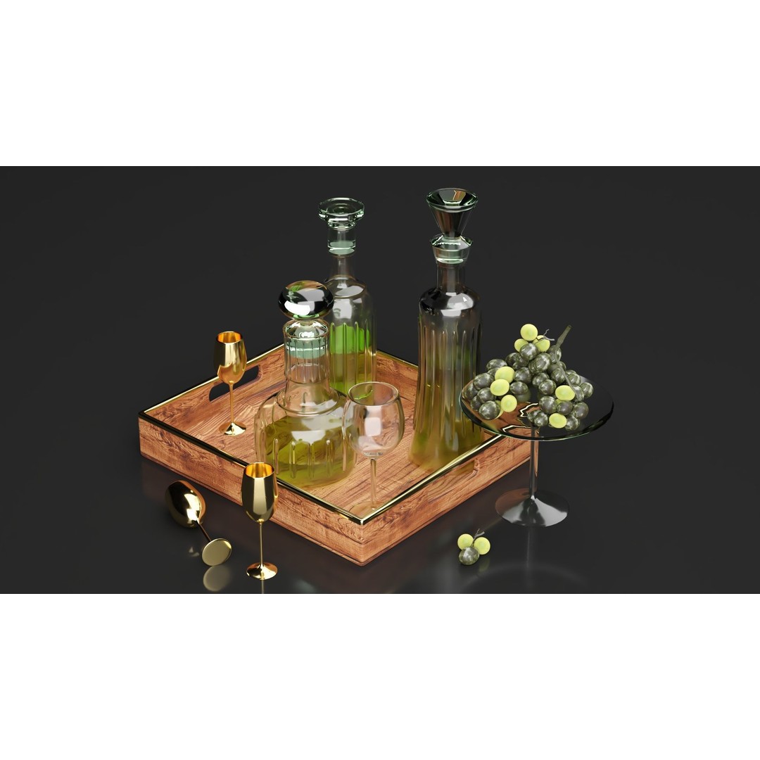 Kitchen Decorative Set 3D Model – Modern Furniture for Interior Design - View 6